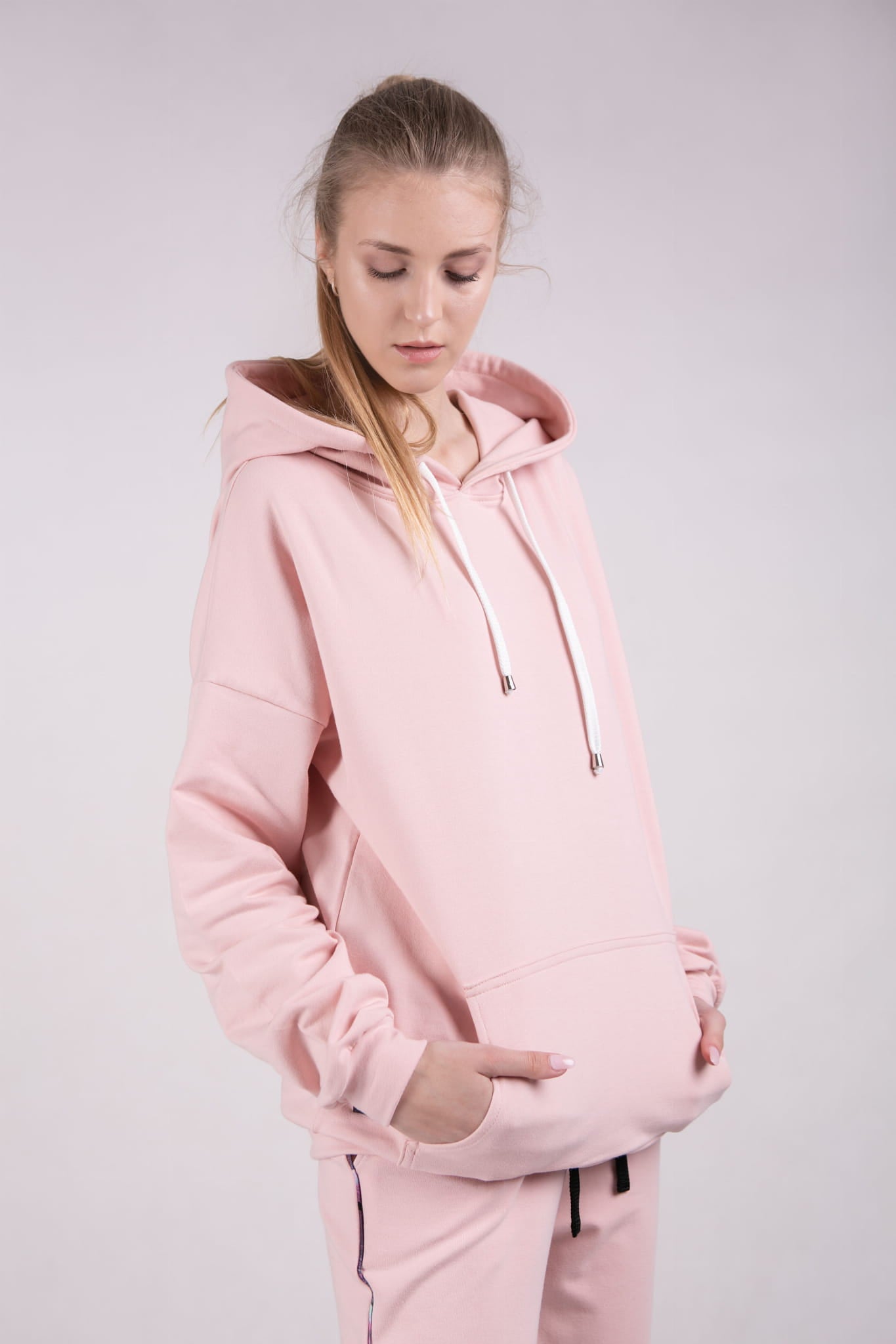 Bluza z kapturem Różowa