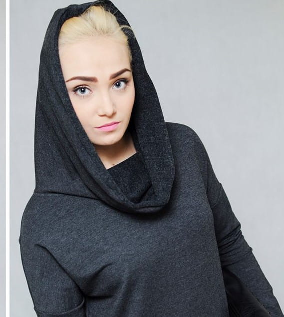 SUKIENKA MIDI WHY NOT OVERSIZE CZARNA