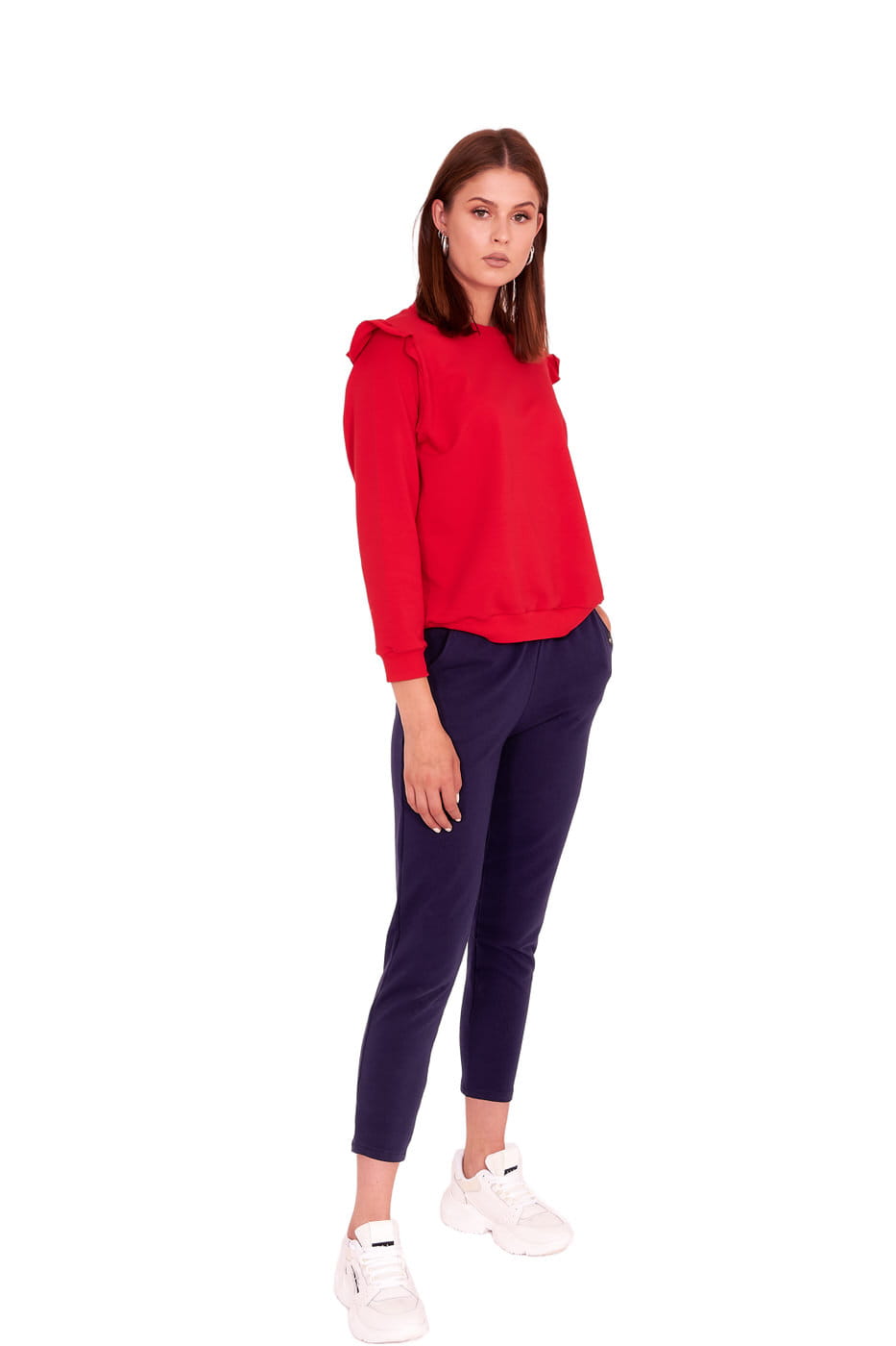 Dres damski Ella kolor czerwono/granatowy