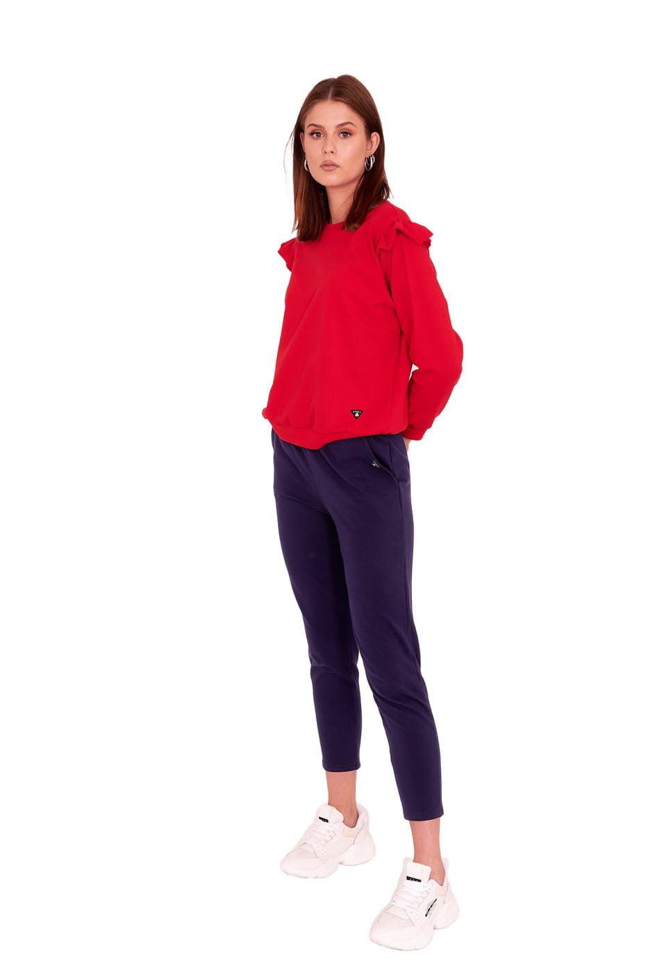 Dres damski Ella kolor czerwono/granatowy