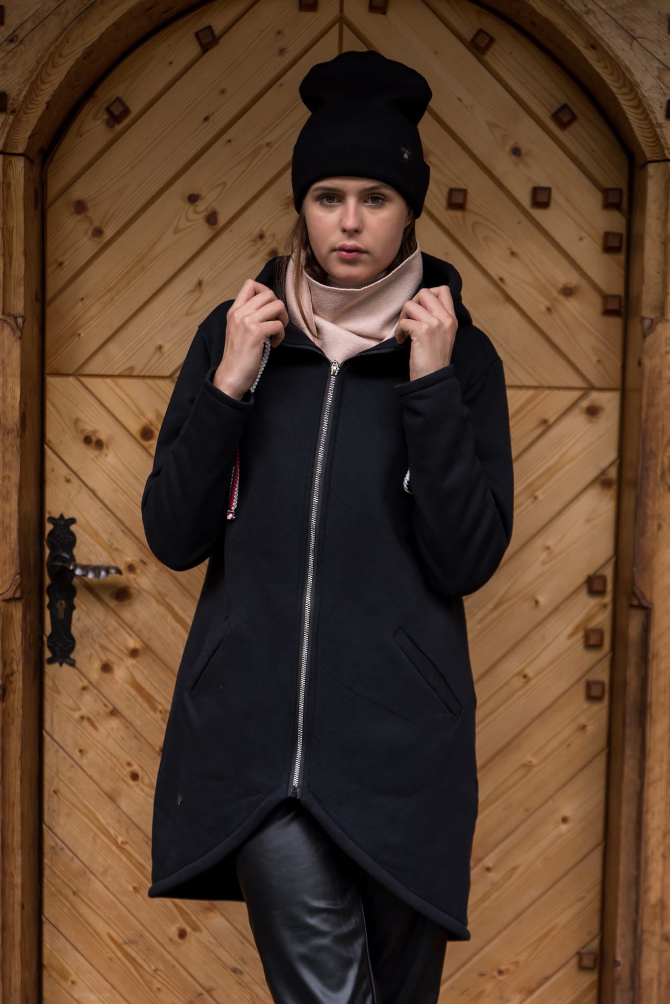 BLUZA-PŁASZCZ LONGLINE CZARNA