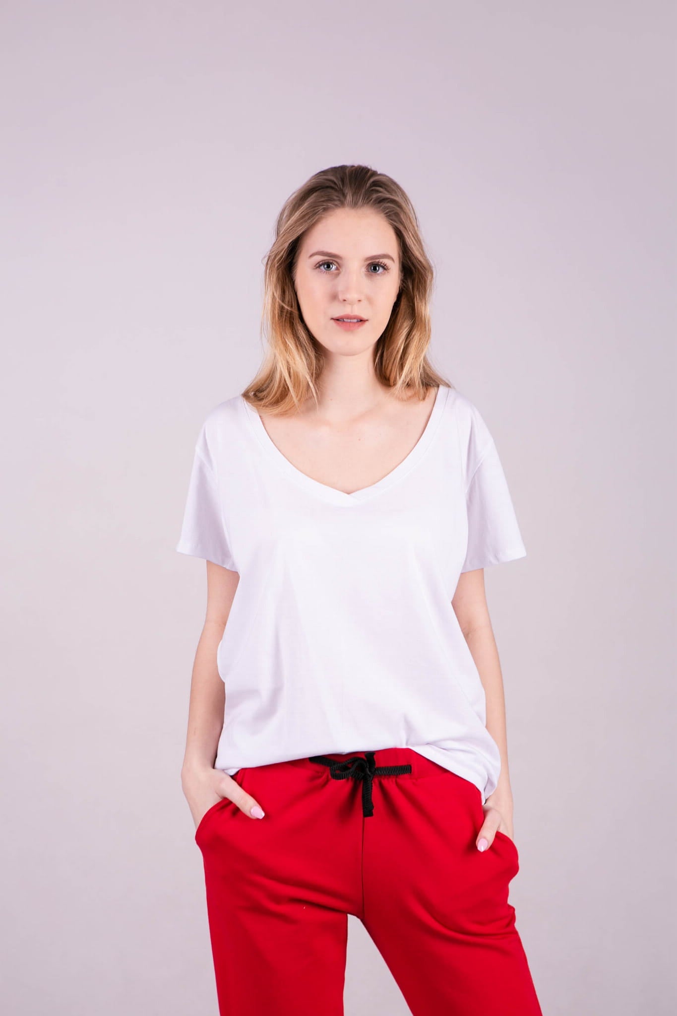 T SHIRT DAMSKI KLASYCZNY BIAŁY