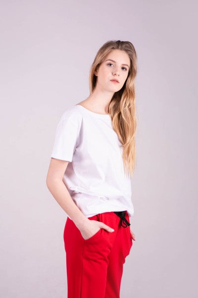 T-SHIRT DAMSKI KLASYCZNY BIAŁY