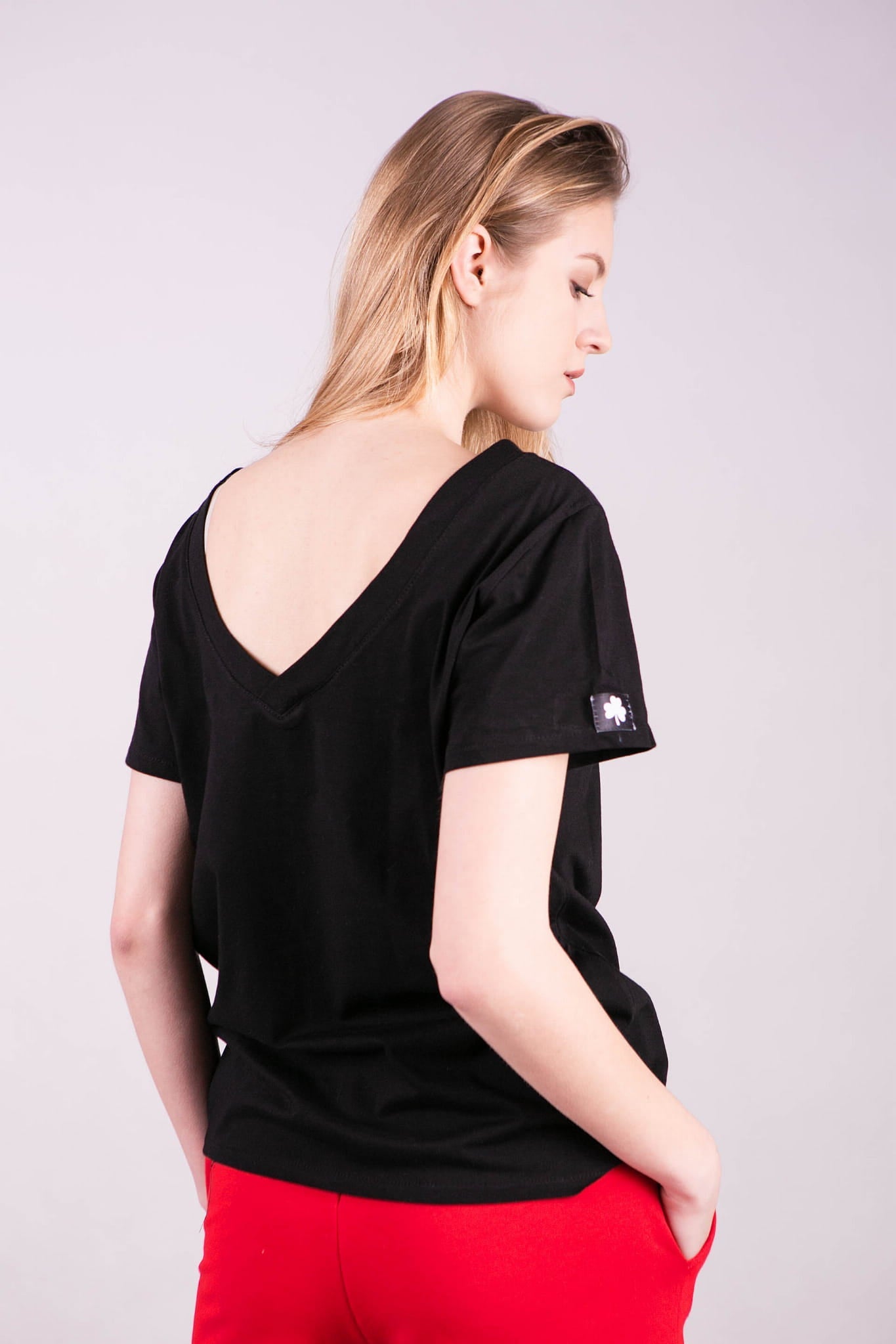 T SHIRT DAMSKI KLASYCZNY CZARNY