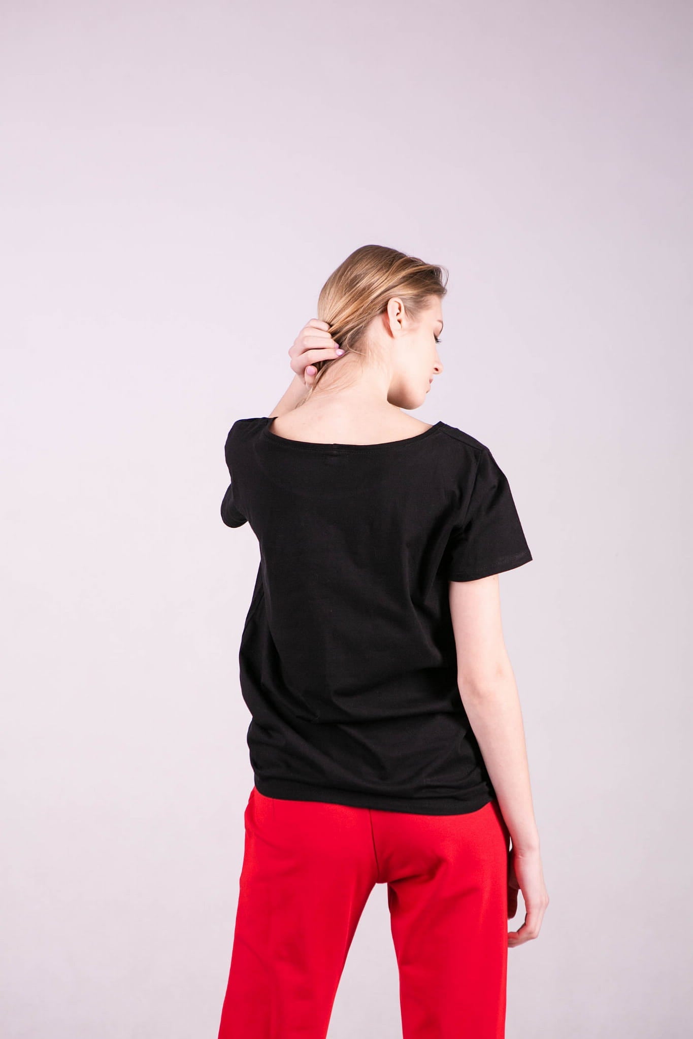 T SHIRT DAMSKI KLASYCZNY CZARNY