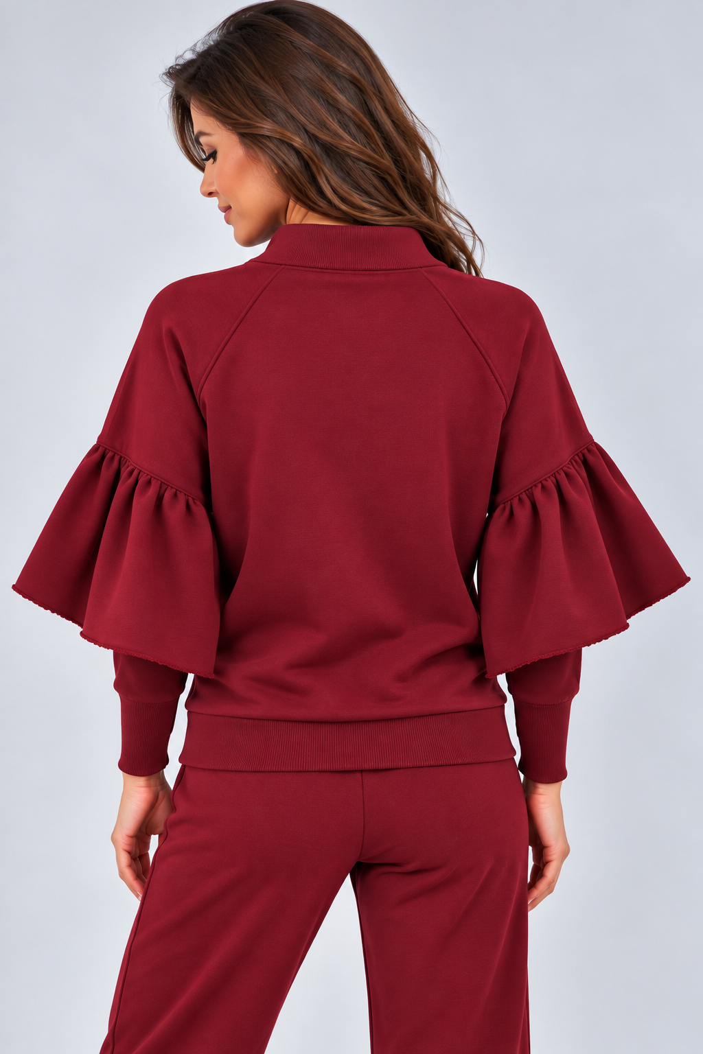 BLUZA OTULONA BORDO