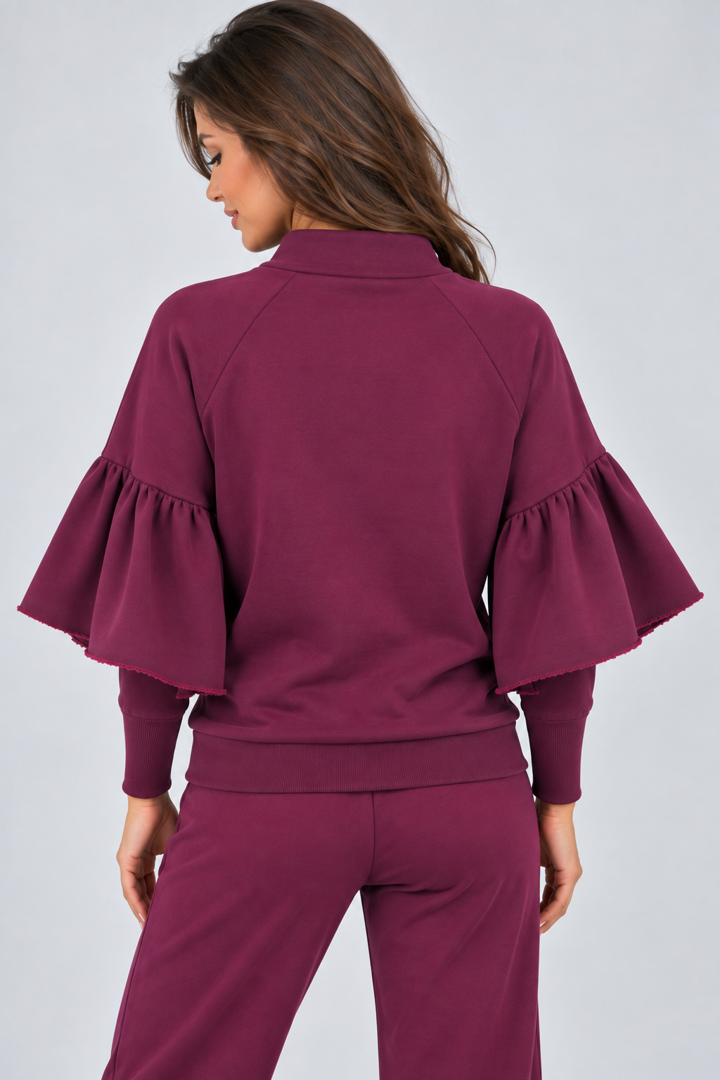 BLUZA OTULONA ŚLIWKA