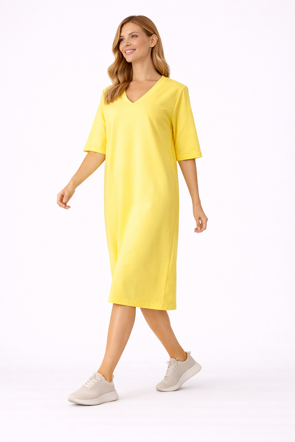 SUKIENKA ELLISON DEKOLD V ŻÓŁTA