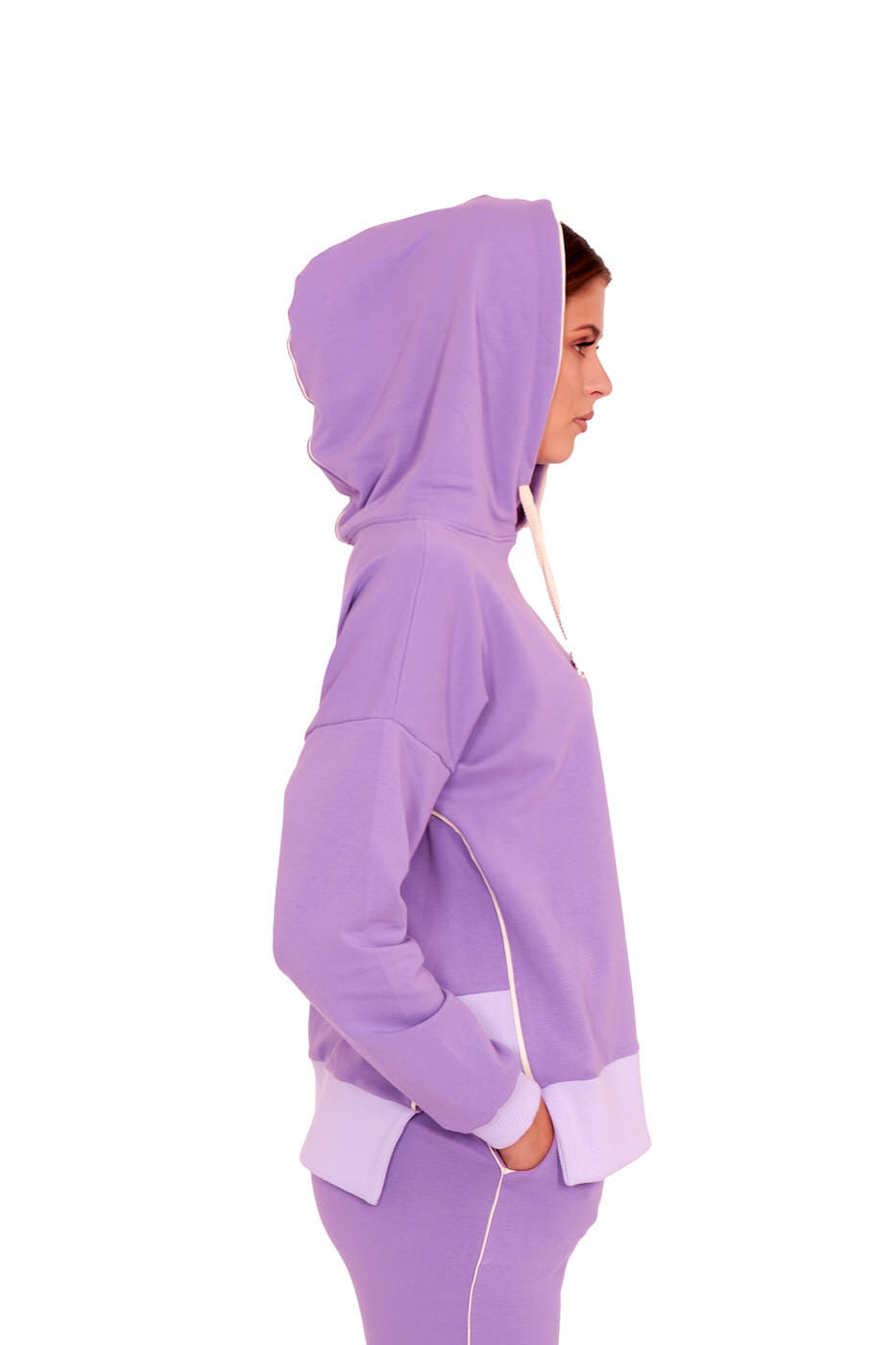 BLUZA DRESOWA STYLE LAWENDOWA