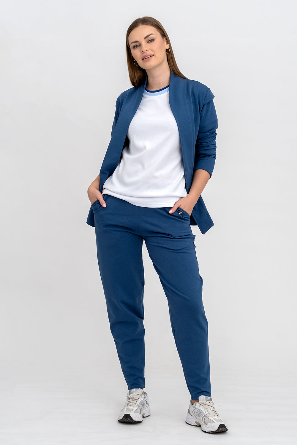 KOMPLET MARYNARKA+SPODNIE DENIM
