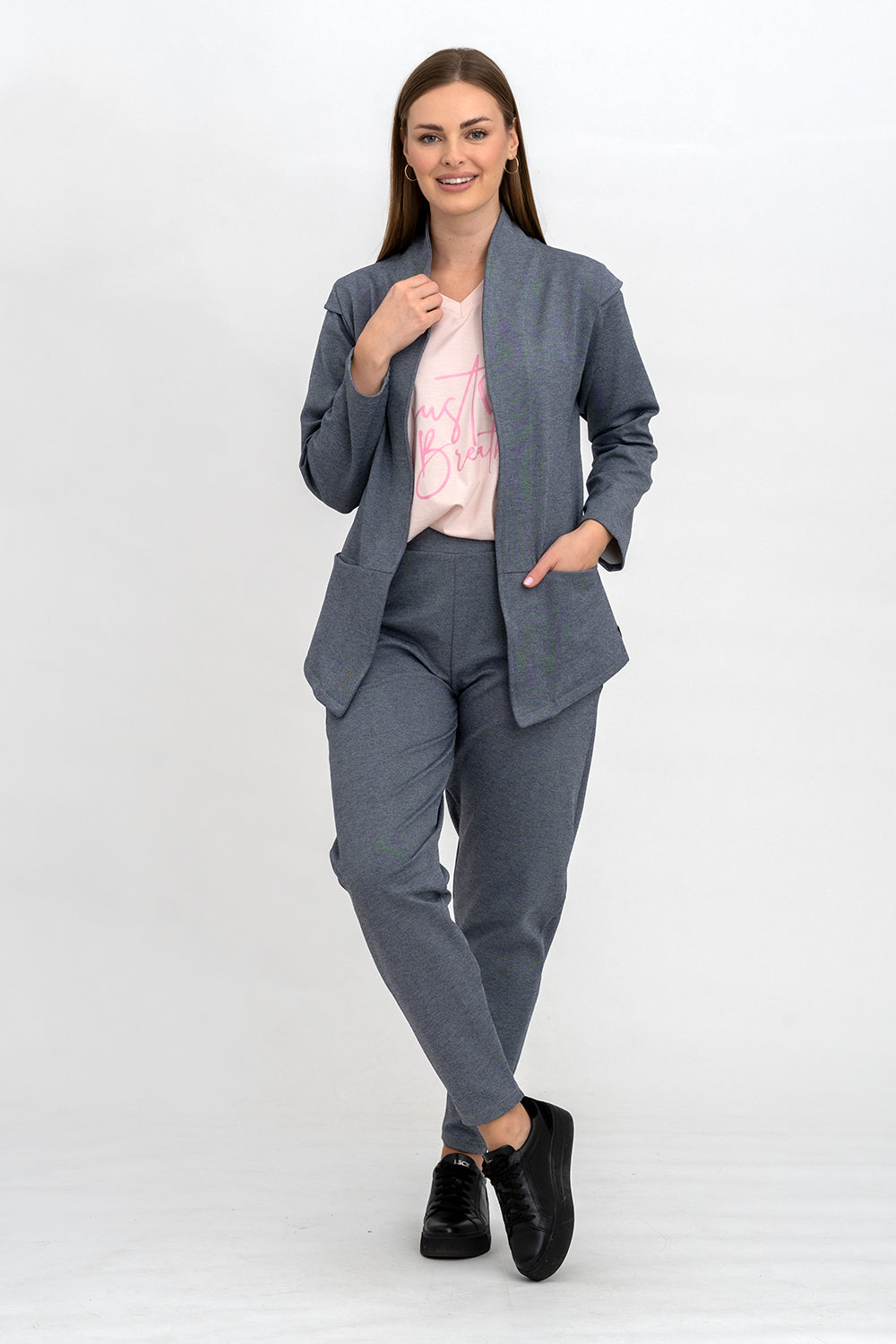 KOMPLET MARYNARKA+SPODNIE JEANS