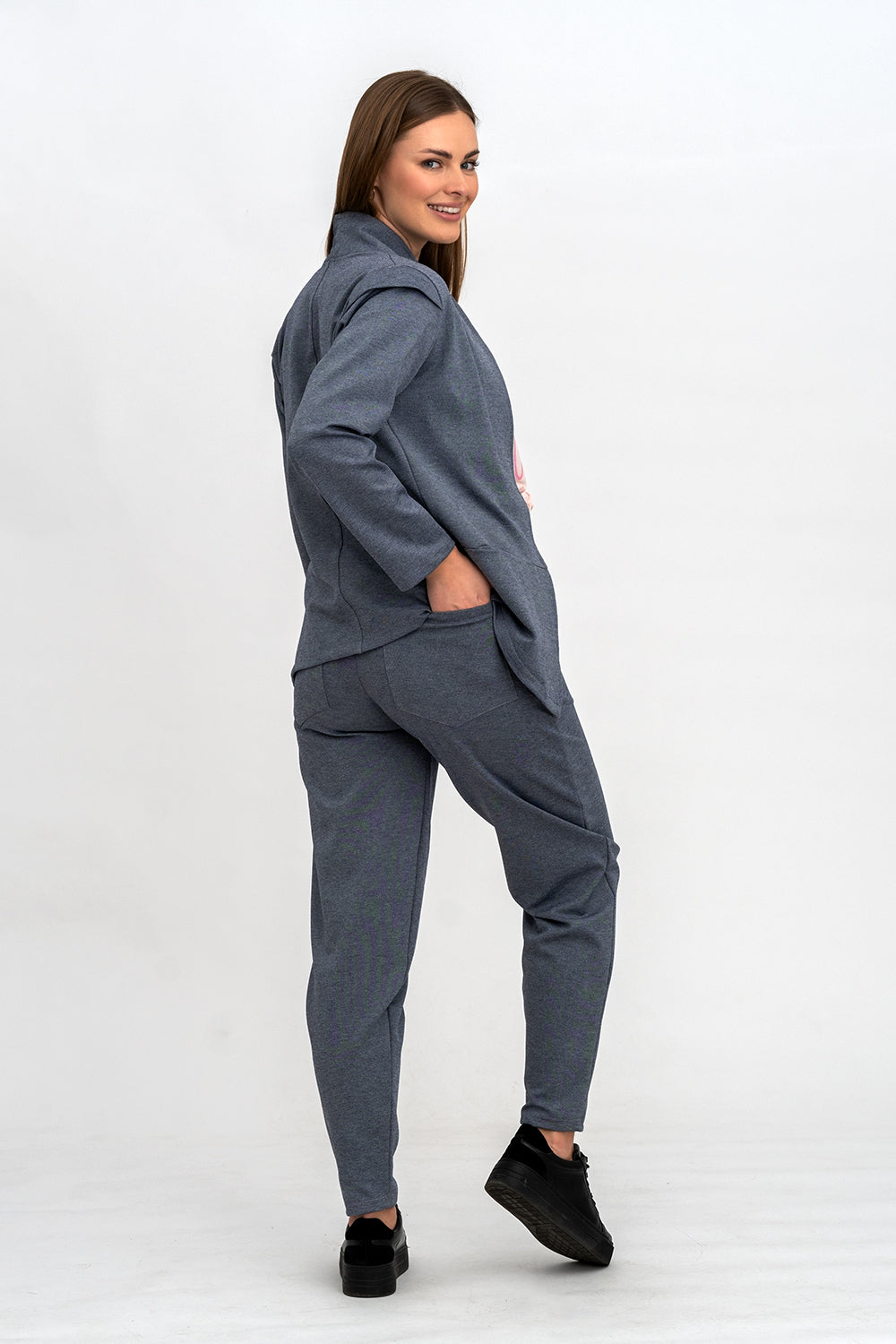 KOMPLET MARYNARKA+SPODNIE JEANS