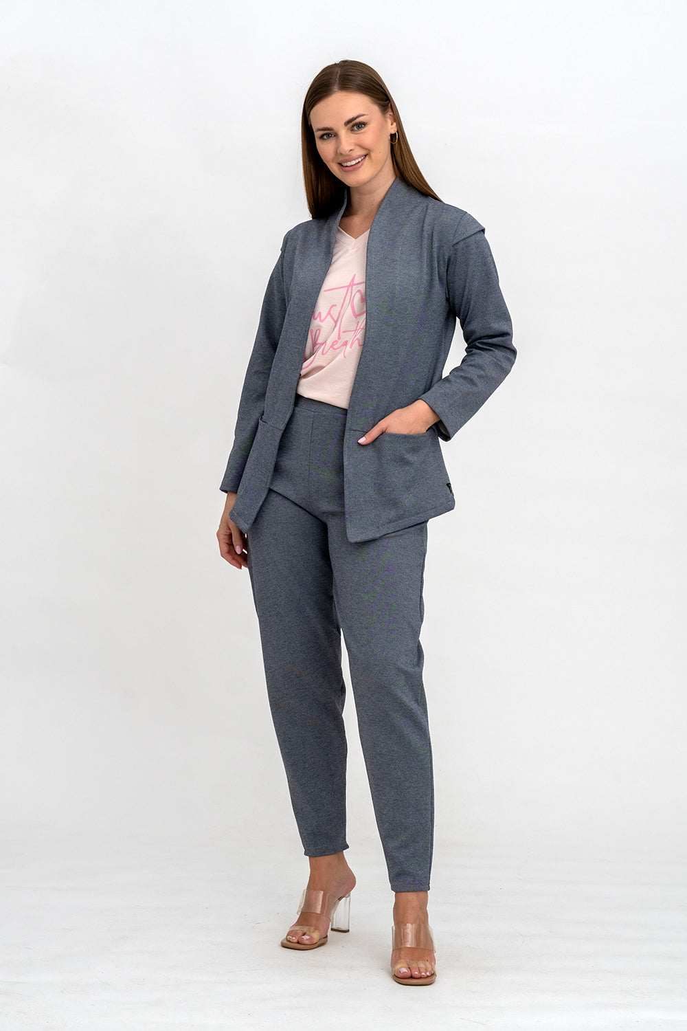 KOMPLET MARYNARKA+SPODNIE JEANS