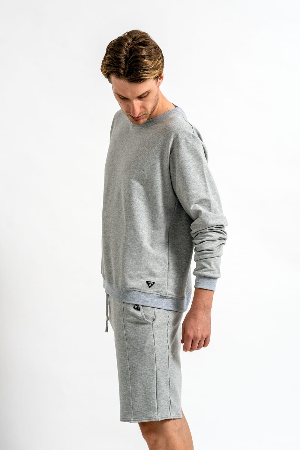 BLUZA BASIC MĘSKA "ETHAN" SZARA