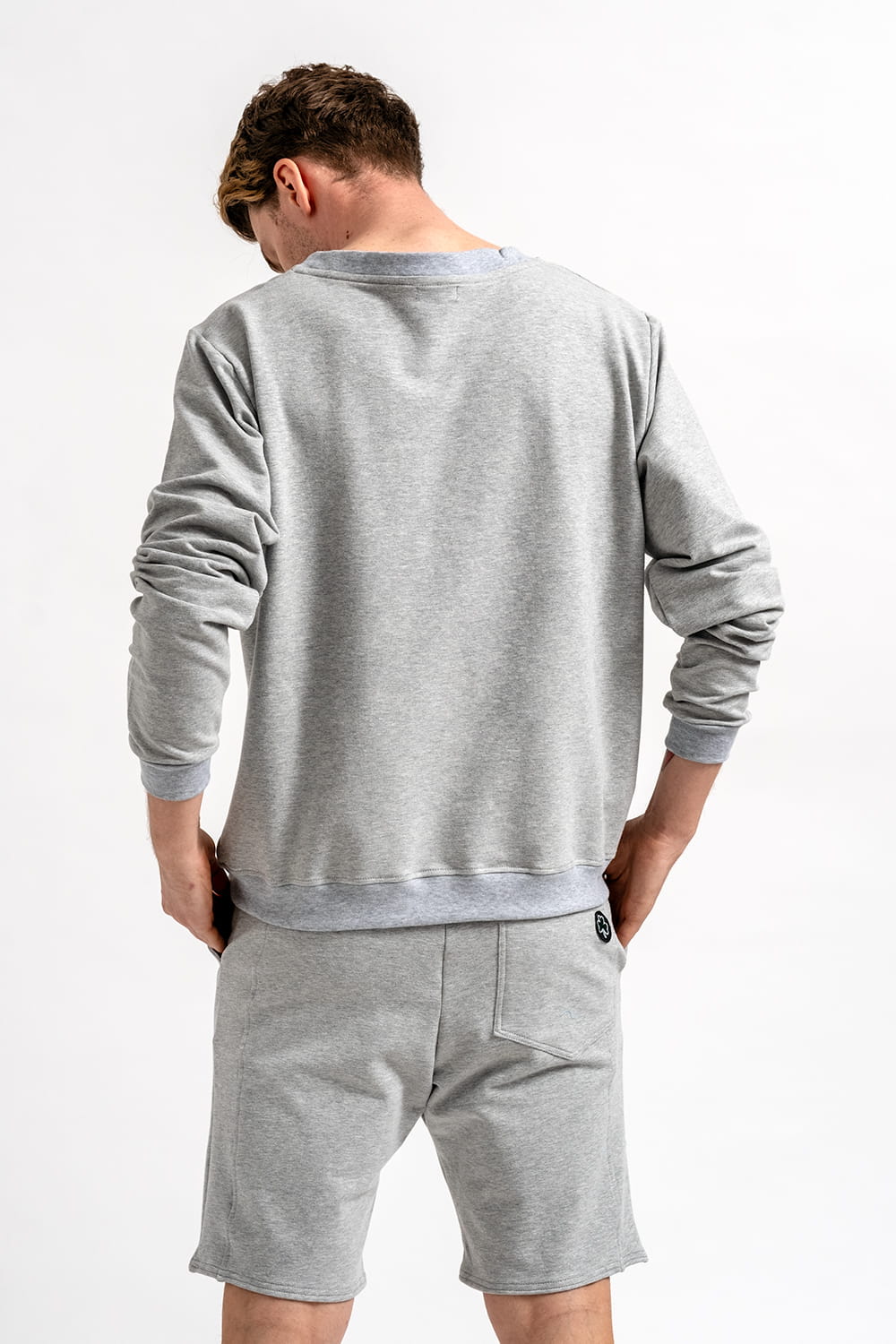 BLUZA BASIC MĘSKA "ETHAN" SZARA
