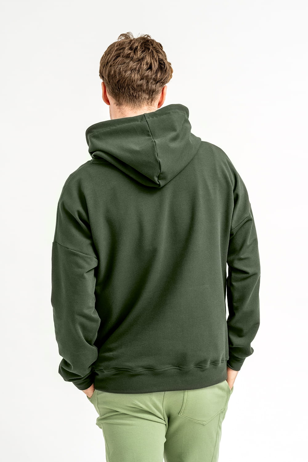 BLUZA Z KAPTUREM MĘSKA "RYAN" CIEMNA ZIELEŃ