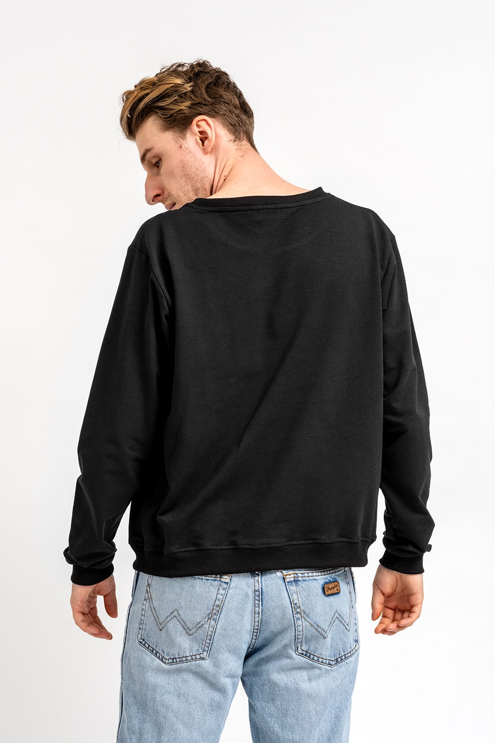 BLUZA BASIC MĘSKA "ETHAN" CZARNA