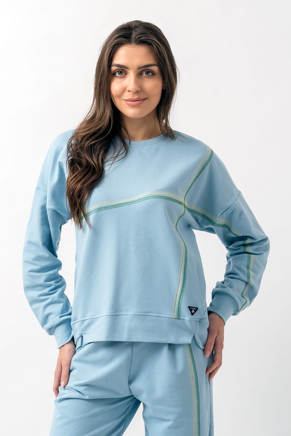 BLUZA DAMSKA "MEGAN" NIEBIESKA