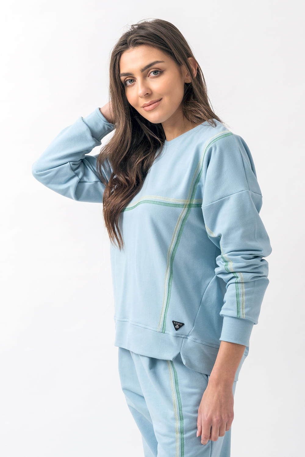BLUZA DAMSKA "MEGAN" NIEBIESKA