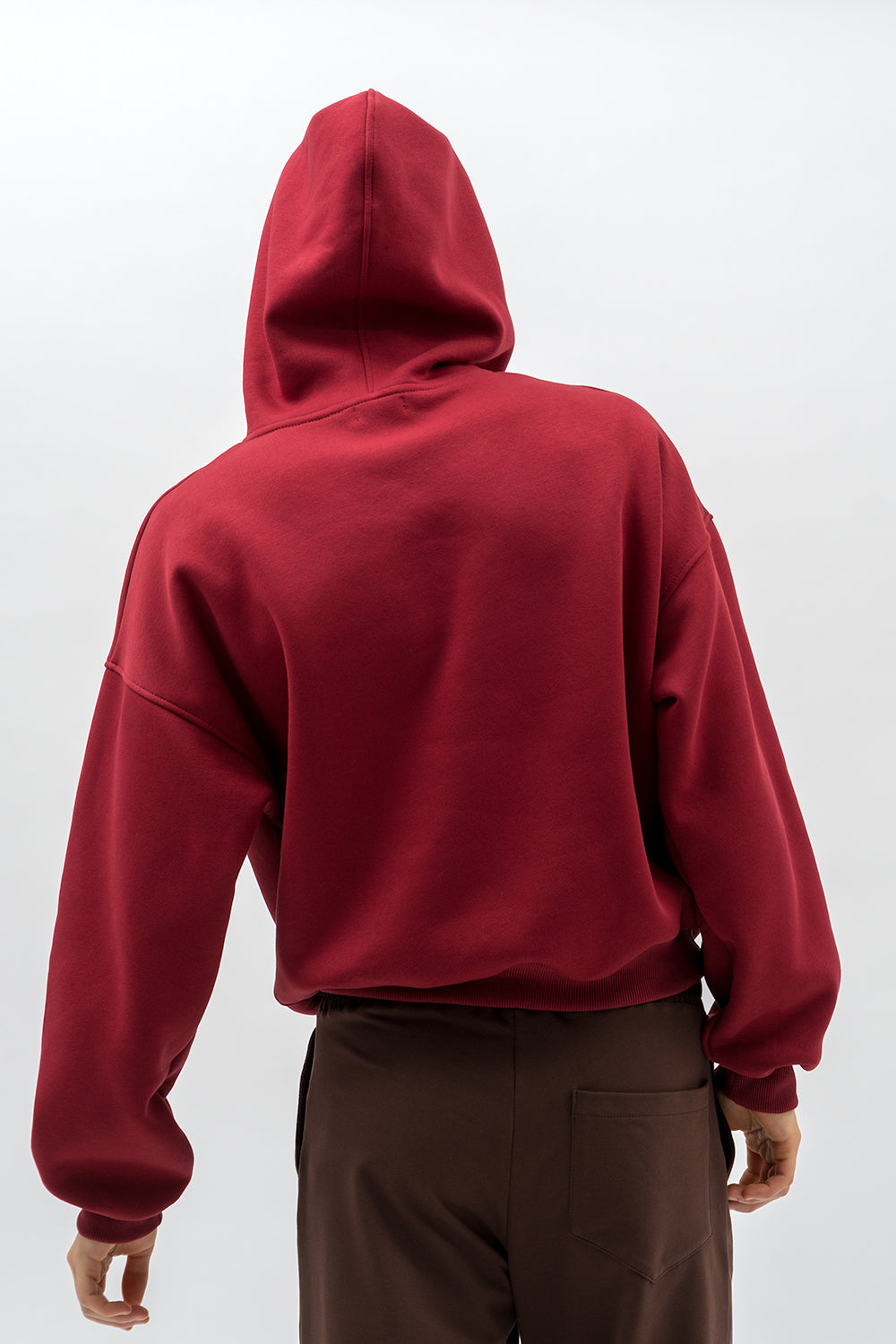 BLUZA Z KAPTUREM CIEPŁA ,,HALIL" BORDO