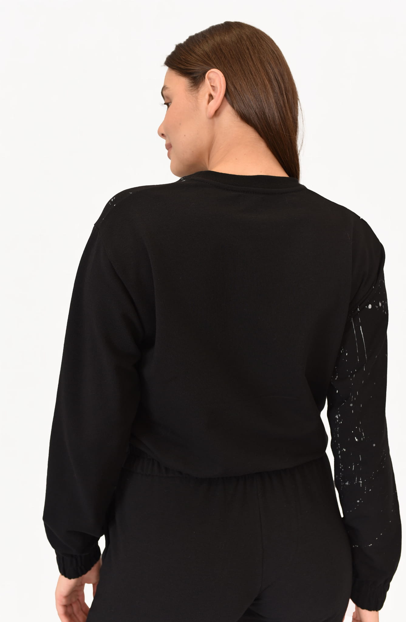 BLUZA HAPPY CZARNA MALOWANA