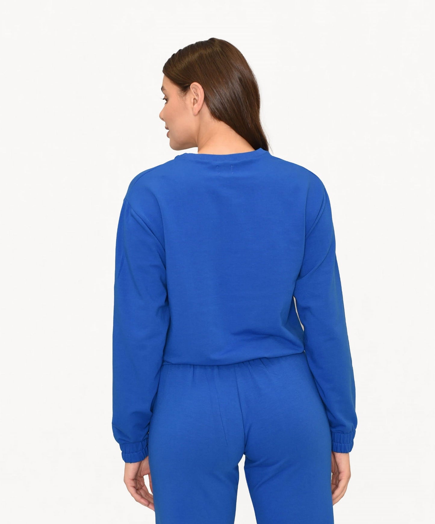 BLUZA HAPPY SZAFIROWA MALOWANA