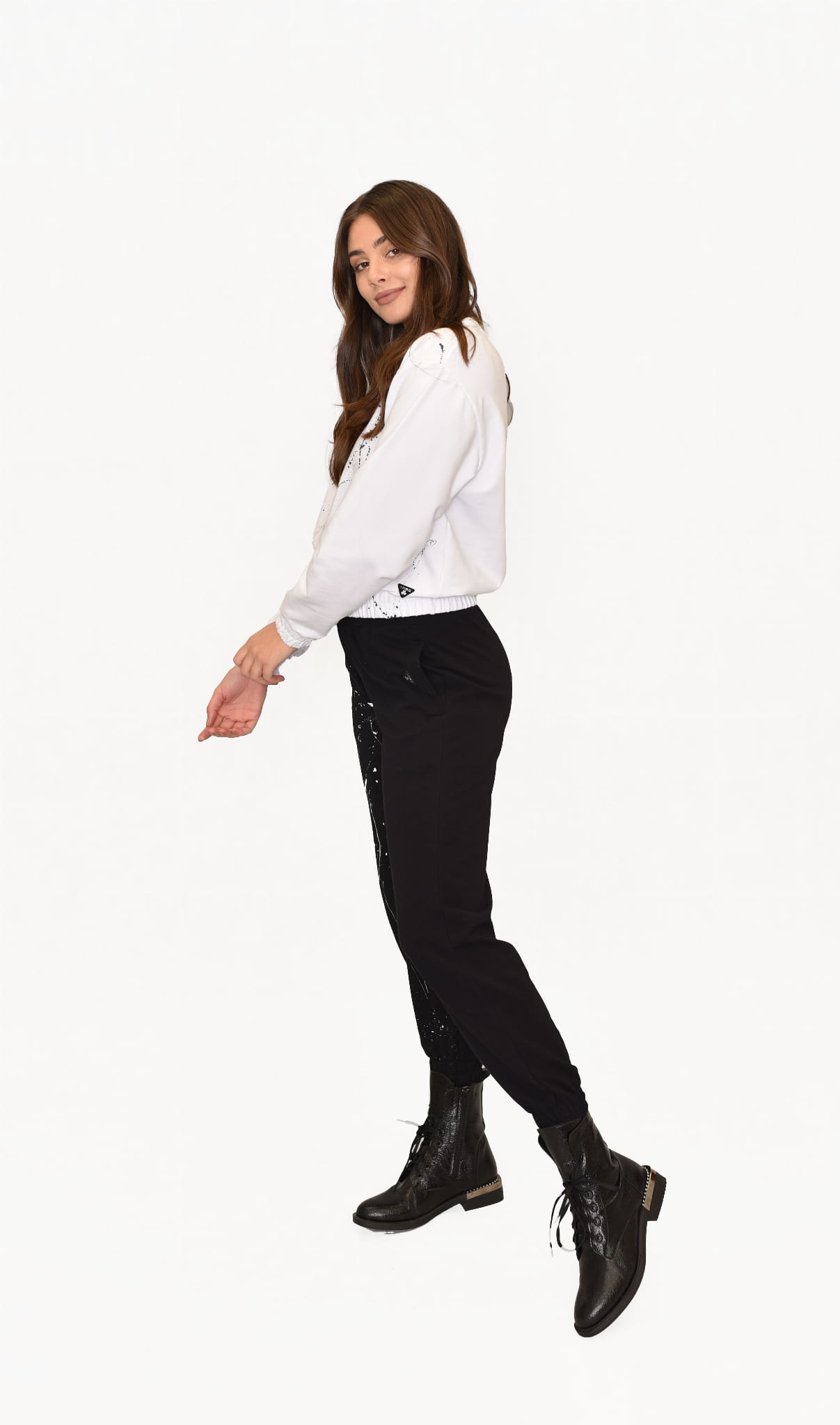 DRES HAPPY CZARNO/ECRI MALOWANY