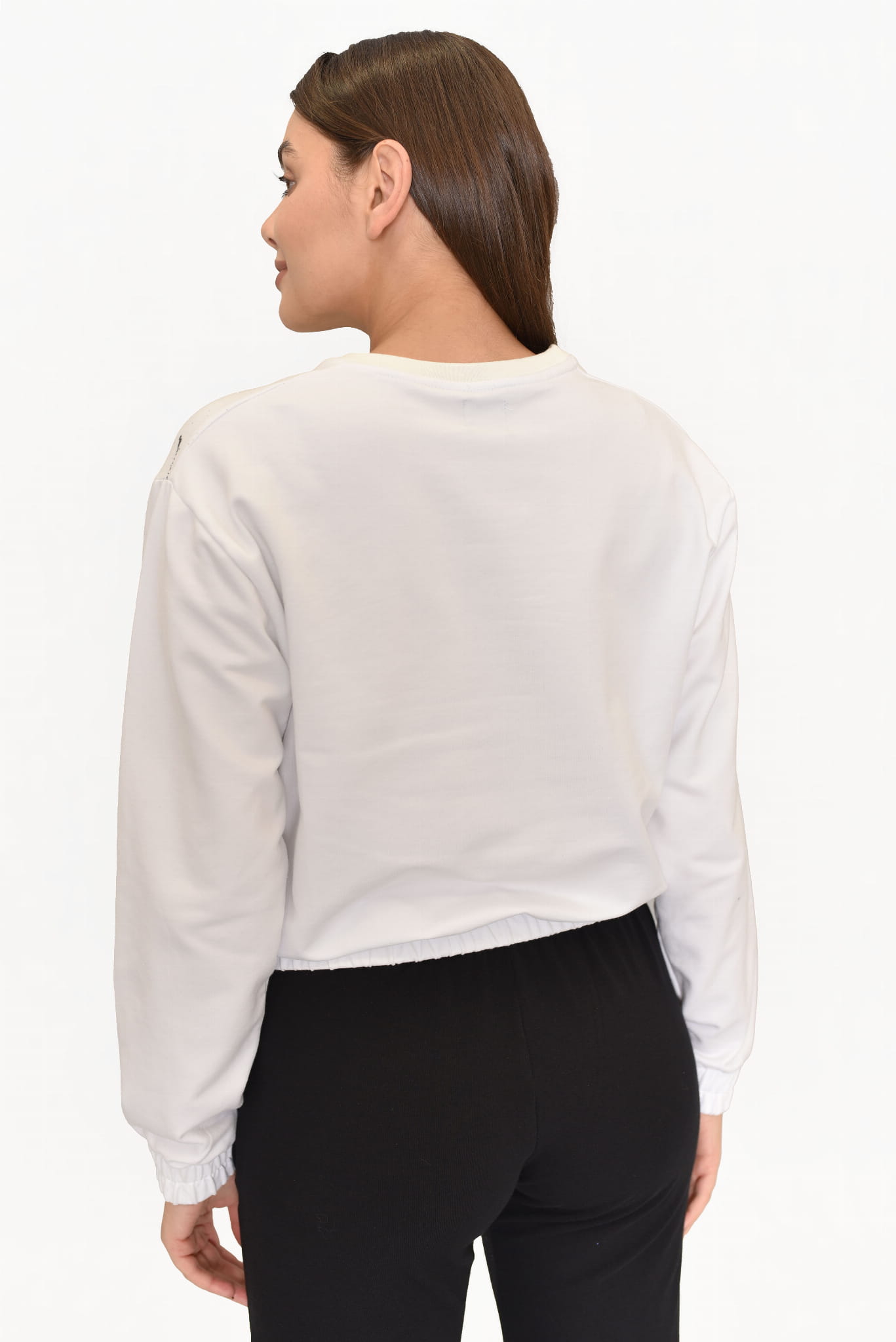 BLUZA HAPPY BIAŁA MALOWANA