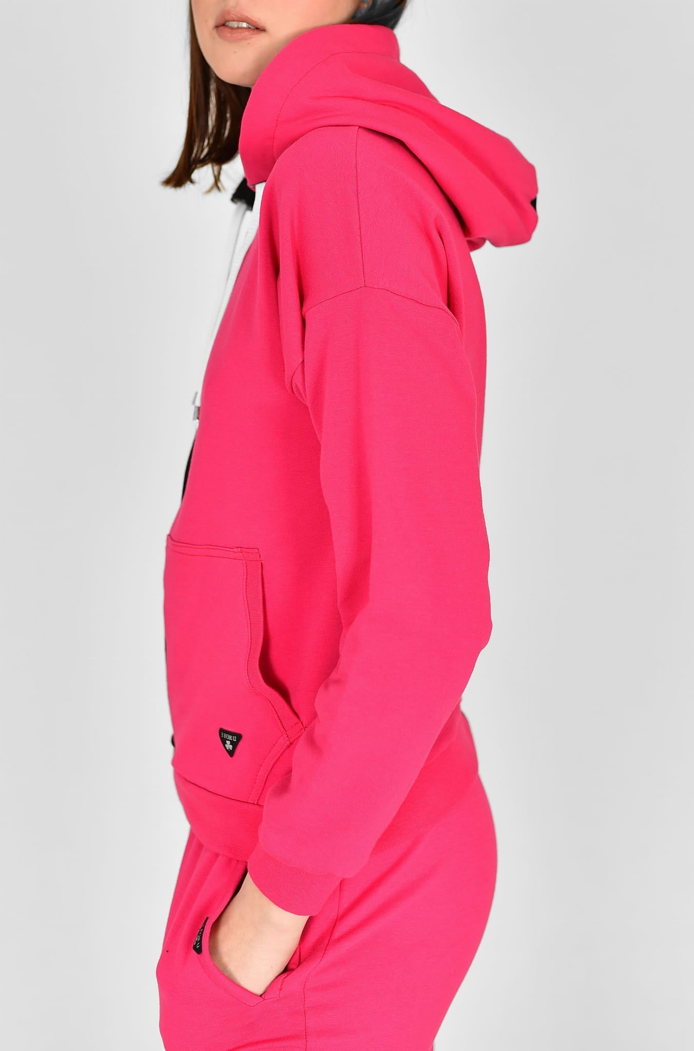 BLUZA FIFTY FIFTY CZARNO FUKSJA