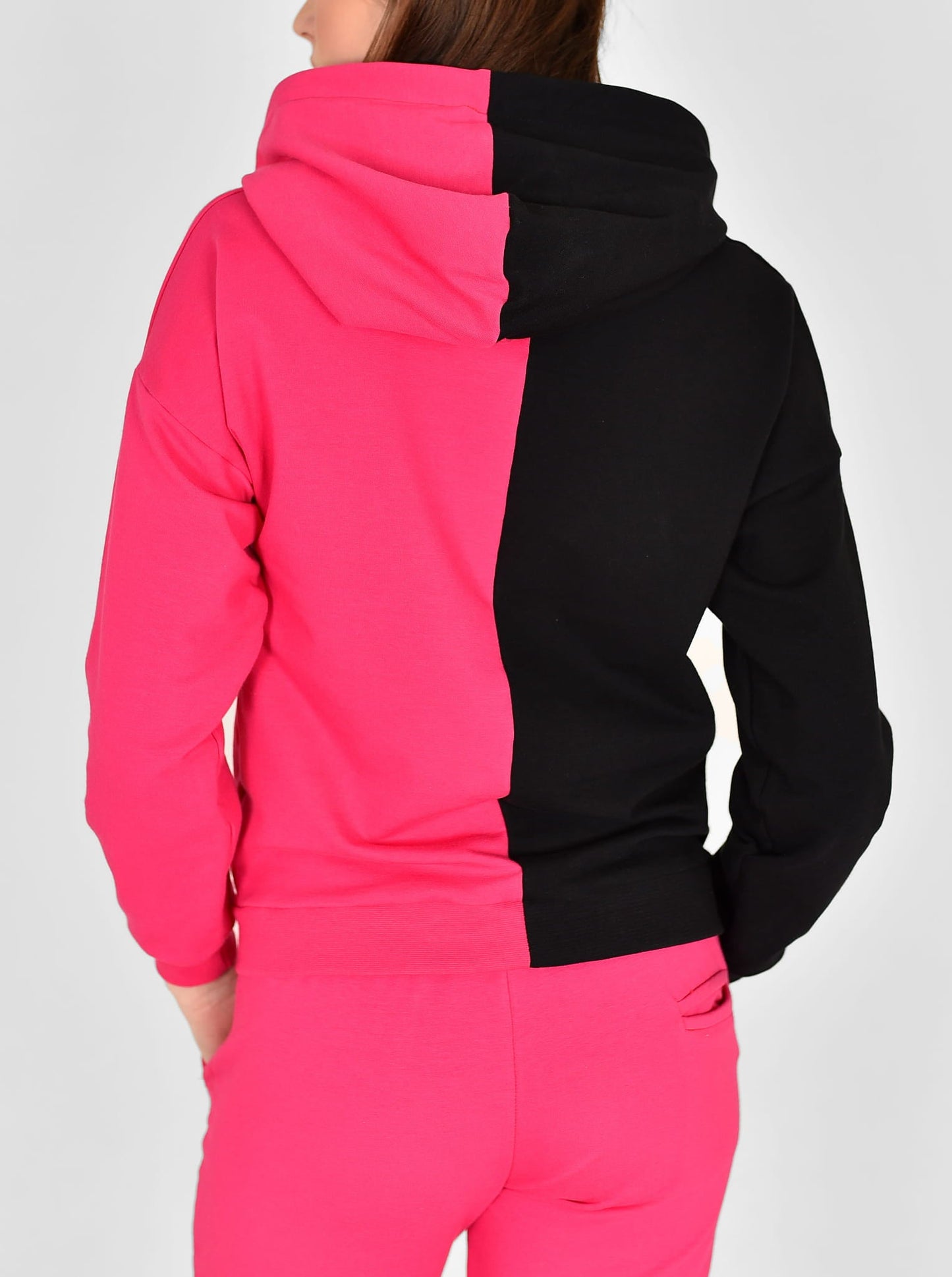 BLUZA FIFTY FIFTY CZARNO FUKSJA
