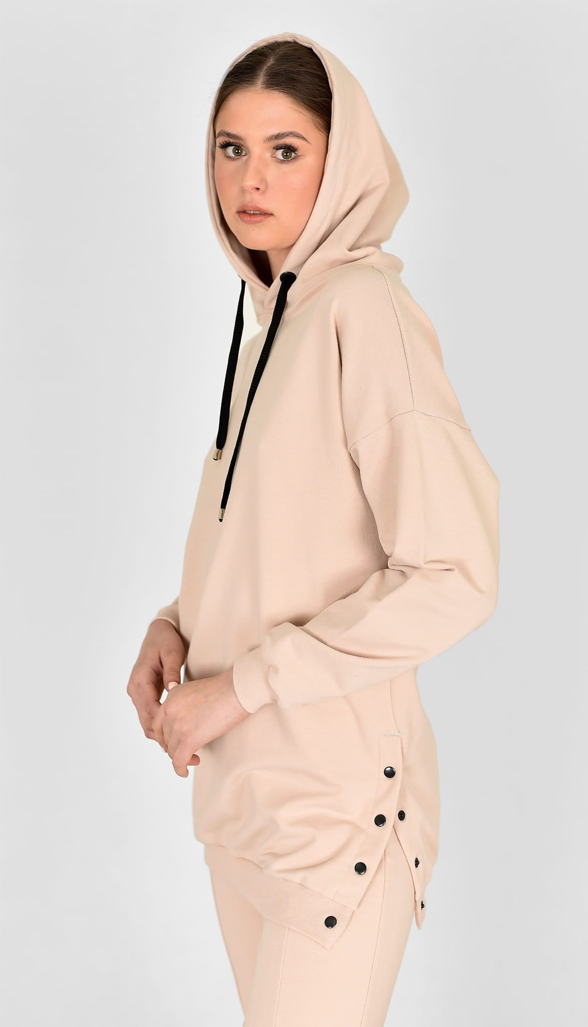 BLUZA Z KAPTUREM NELA KOLOR BEŻ