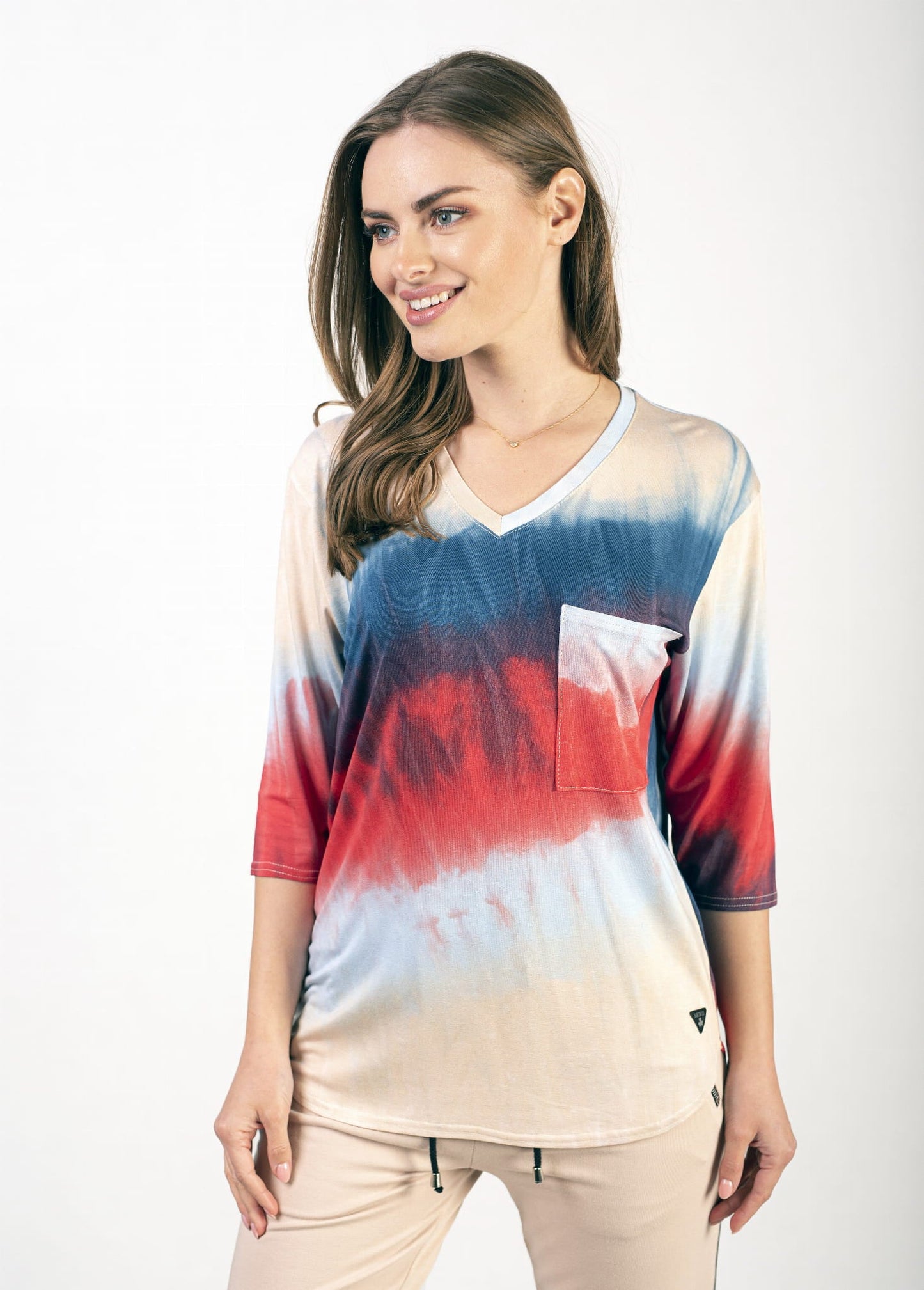 BLUZKA ASYMETRYCZNA OMBRE CARMEN