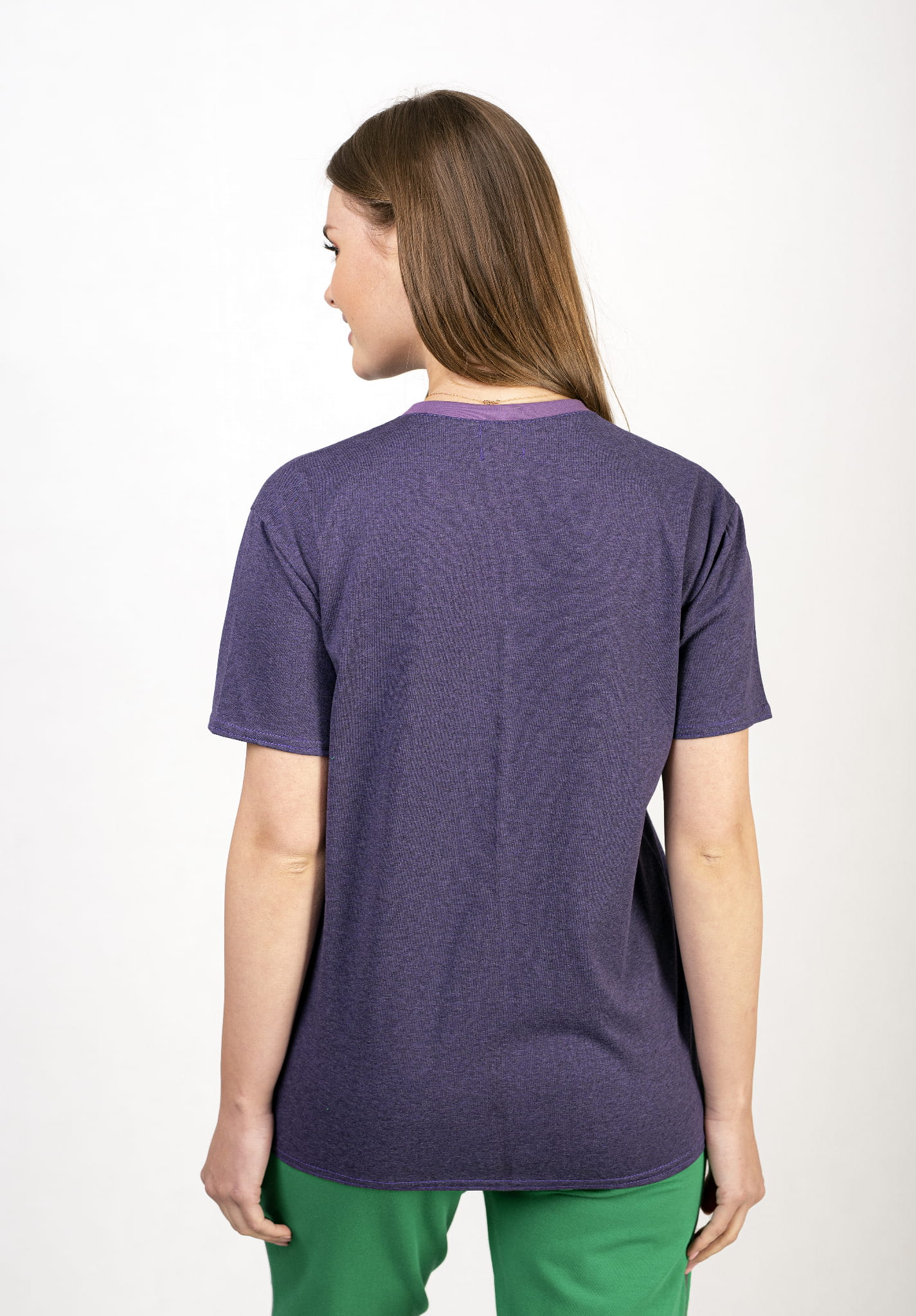 T SHIRT DAMSKI FIOLET MELANŻ FLOW