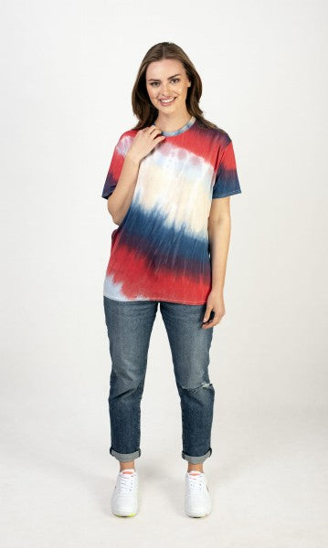 T-SHIRT DAMSKI Z WISKOZY OMBRE FLOW