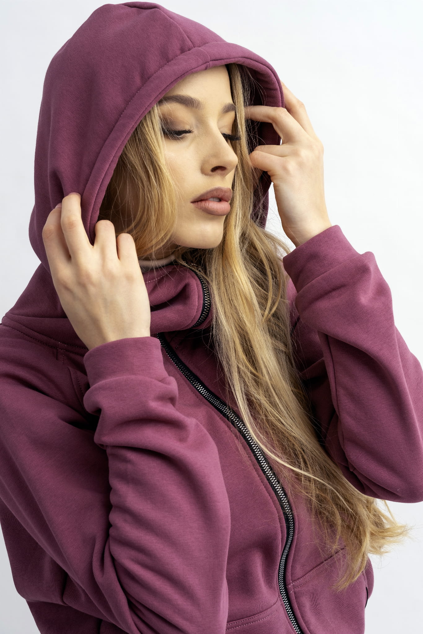 BLUZA NA ZAMEK DAMSKA "MELA" WRZOS