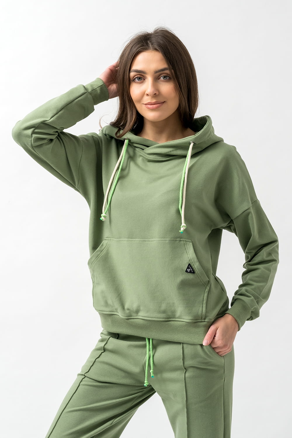 BLUZA Z KAPTUREM DAMSKA "EMI" SZAŁWIA