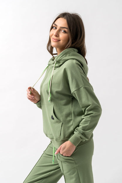 BLUZA Z KAPTUREM DAMSKA "EMI" SZAŁWIA