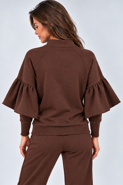 BLUZA  OTULONA CZEKOLADA