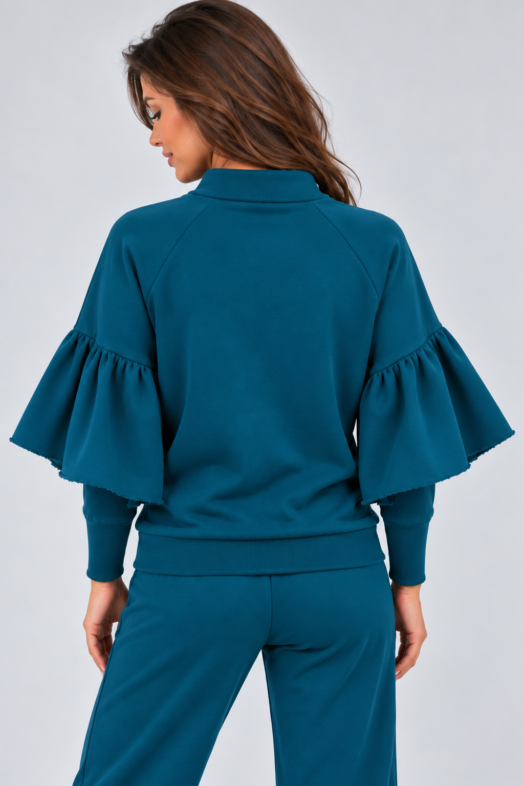 BLUZA  OTULONA PETROL