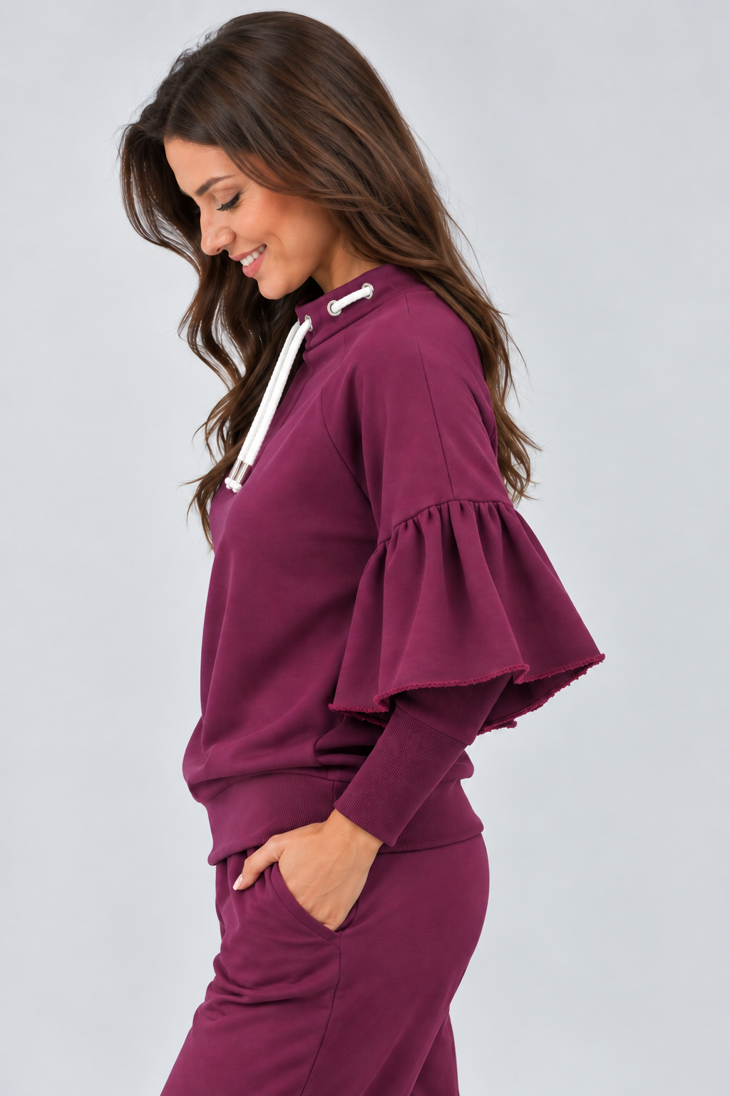 BLUZA    OTULONA ŚLIWKA