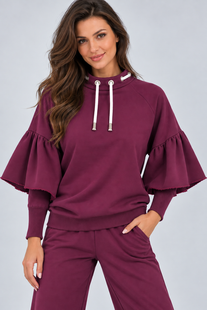 BLUZA    OTULONA ŚLIWKA