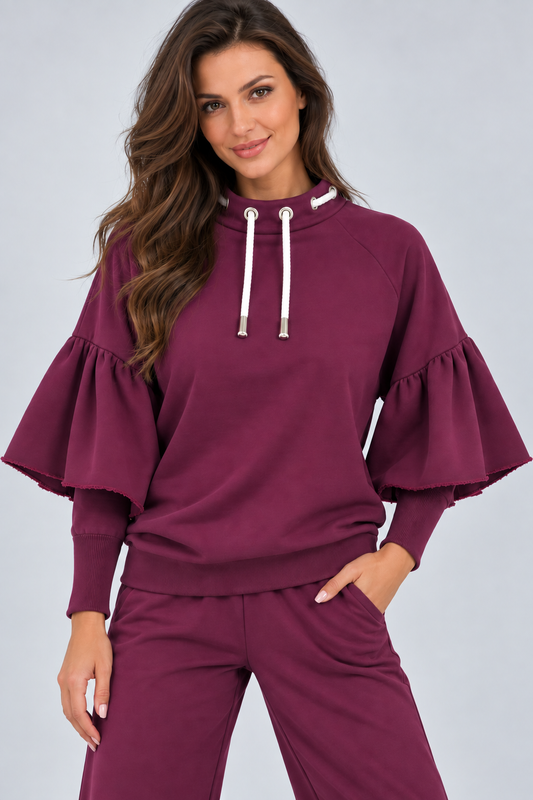 BLUZA    OTULONA ŚLIWKA