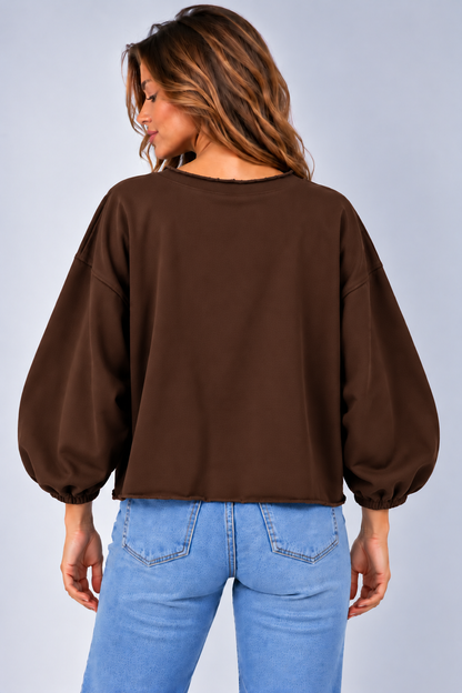 BLUZA  FLAVIA CZEKOLADA