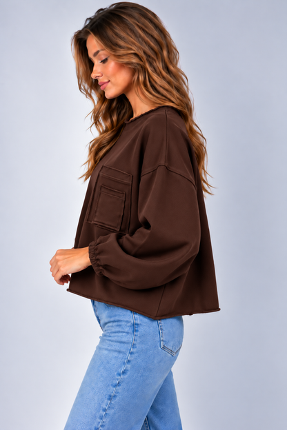 BLUZA  FLAVIA CZEKOLADA