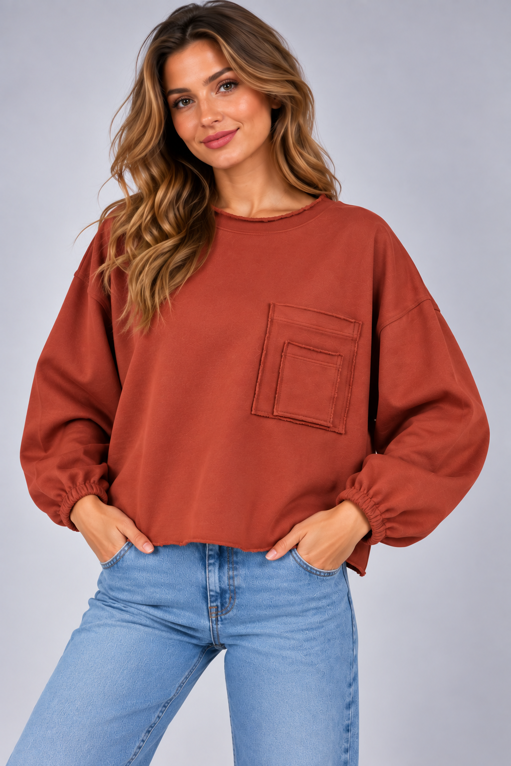 BLUZA  FLAVIA TERAKOTA