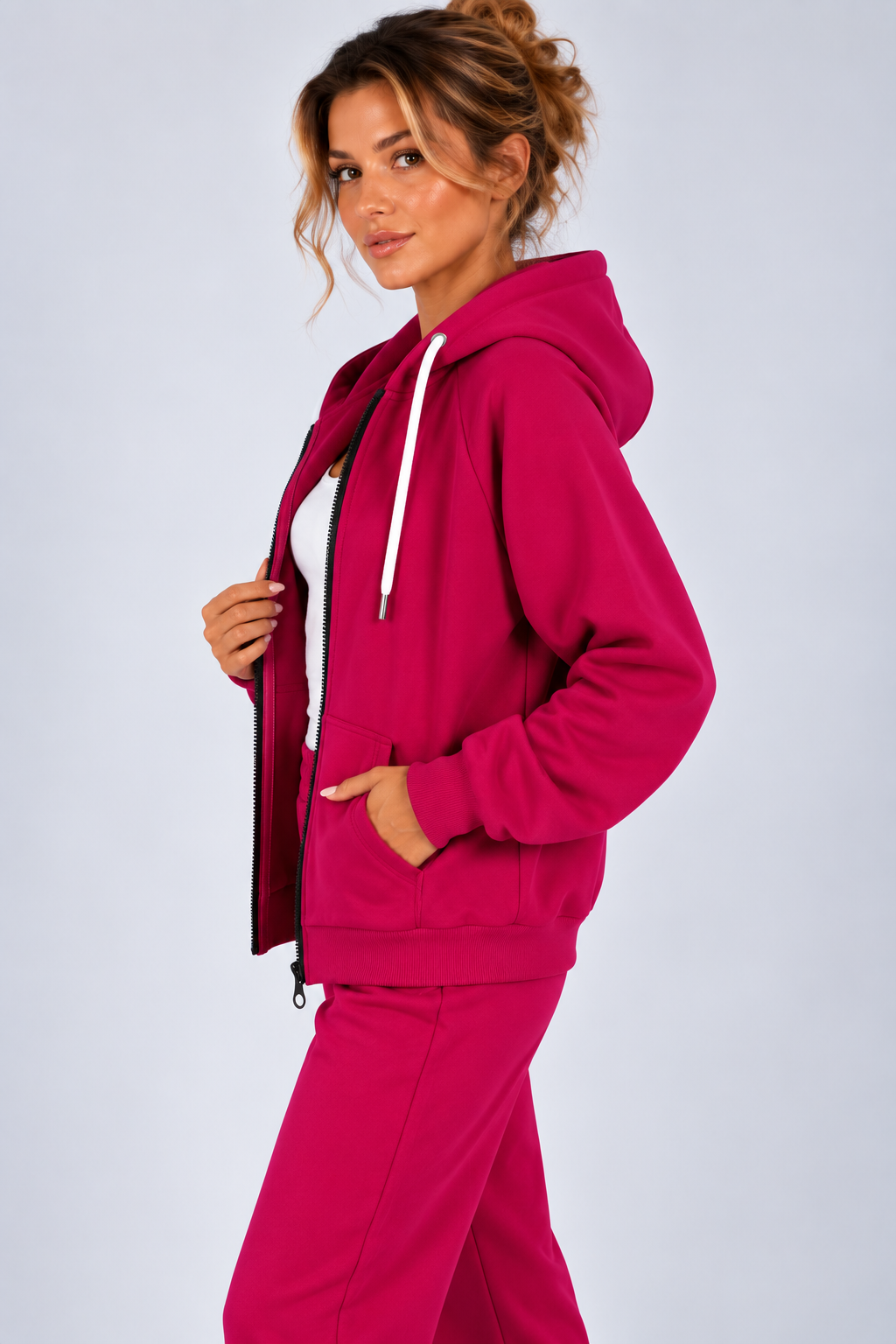 BLUZA NA ZAMEK SUZANA  AMARANT