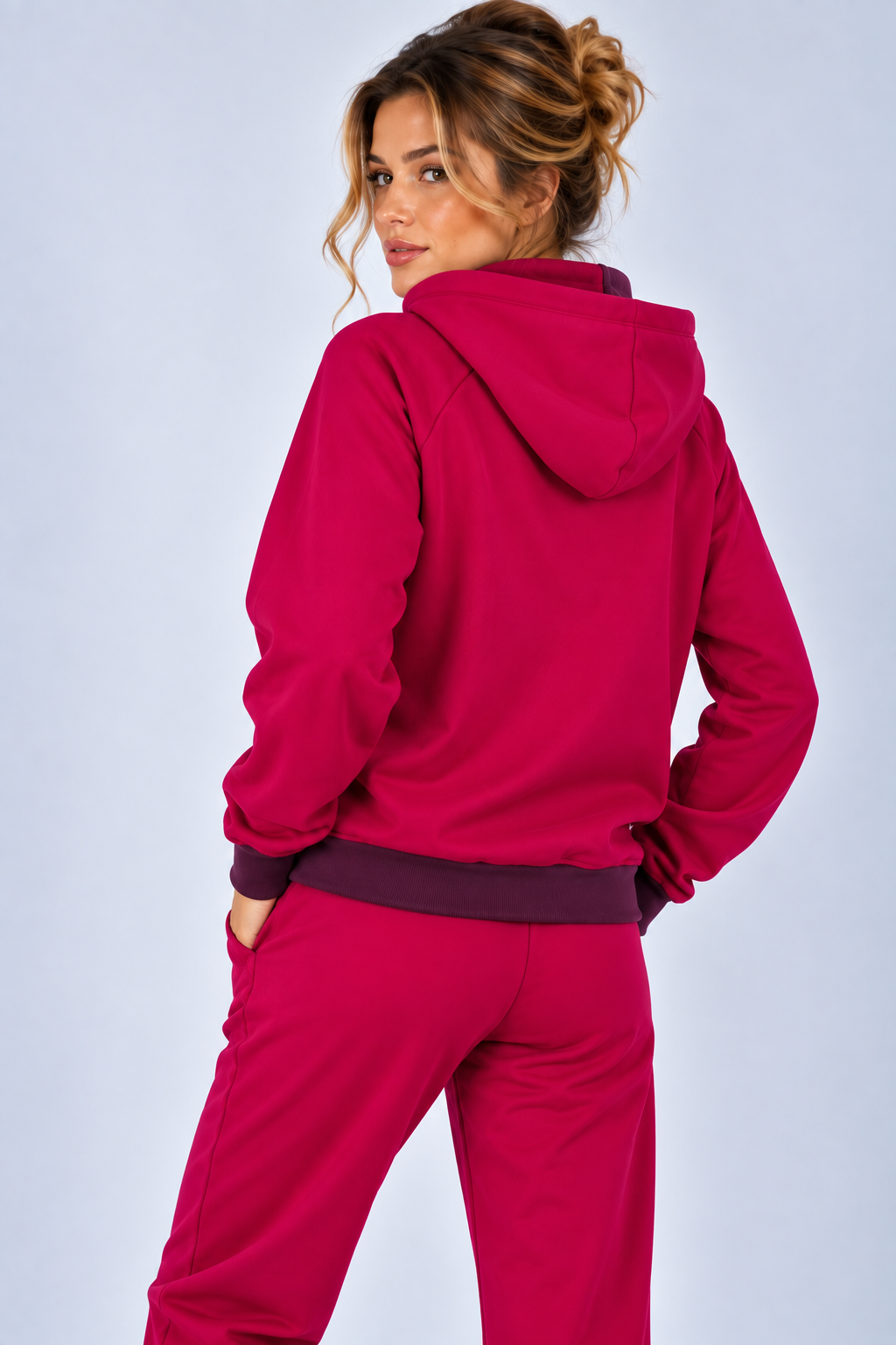 BLUZA NA ZAMEK SUZANA  AMARANT /ŚLIWKA