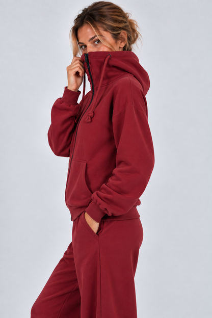 BLUZA NA ZAMEK SUZANA  BORDO
