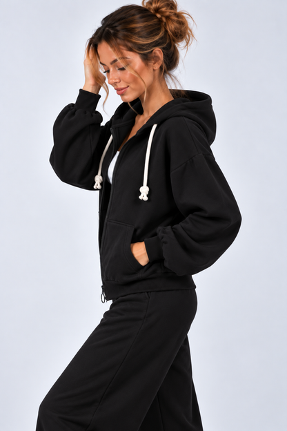 BLUZA NA ZAMEK SUZANA CZARNA