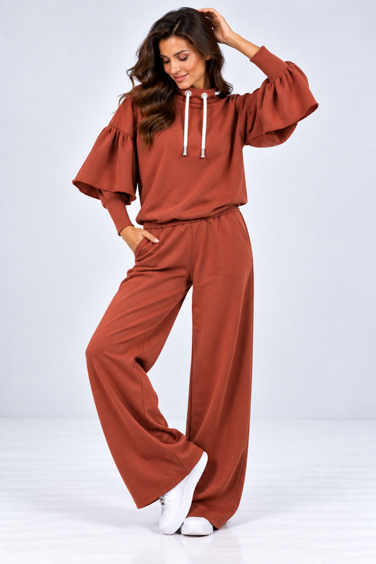 BLUZA  OTULONA TERAKOTA